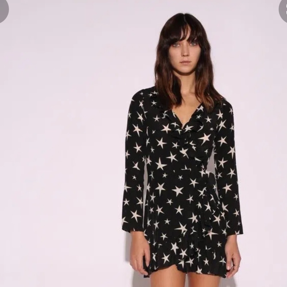Realisation Par Star Mini Tie Wrap Dress